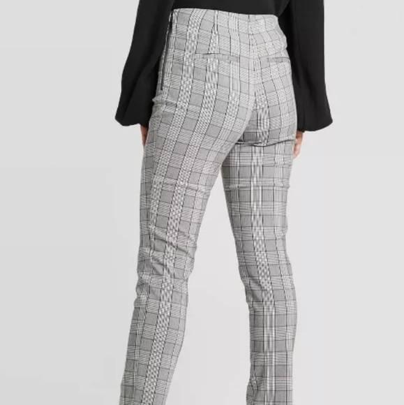 tartan skinny pants womens